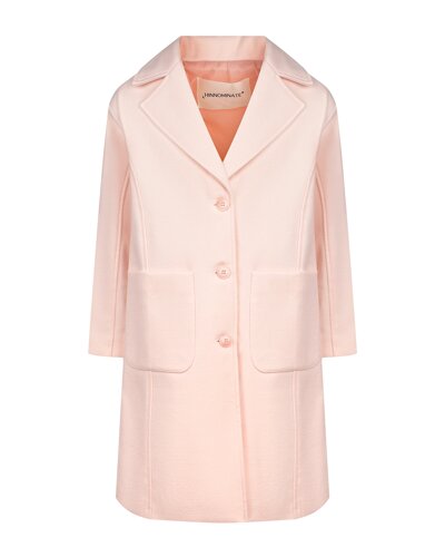Светло-розовое пальто с накладными карманами Hinnominate