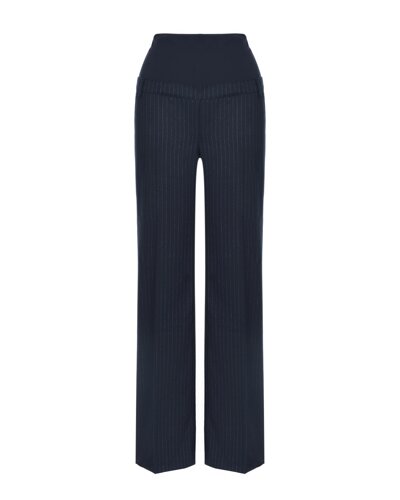 Темно-синие брюки в полоску для беременных LEONARD Pietro Brunelli
