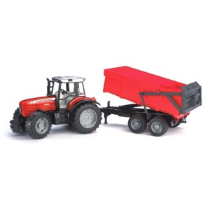 Трактор Massey Ferguson 7480 с прицепом-самосвалом