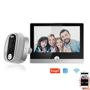 Tuya W1 1080P Глазок камера IPS LCD Цифровой дверной глазок Дистанционный Телефон Домофон Wi-Fi Умный дом Видео дверной