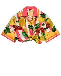Укороченная рубашка с принтом фрукты Dolce&Gabbana
