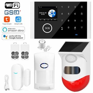 WIFI GSM Комплекты сигнализации Tuya Smart Home Wifi Дверь Датчик Дверной звонок движения Датчик Детектор охранной сигна