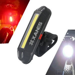 XANES 2 в 1 500LM Велосипедный светодиодный фонарь с USB-зарядкой и задним светом для предупреждения в условиях недостат