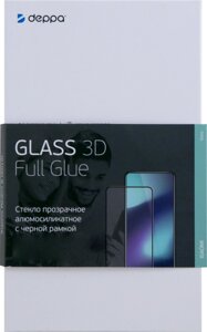 Защитное стекло Deppa для Huawei Y6P 3D Full Glue (черная рамка)