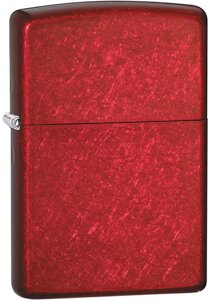 Зажигалка ZIPPO Classic с покрытием Candy Apple Red, латунь/сталь, красная, глянцевая, 36x12x56 мм