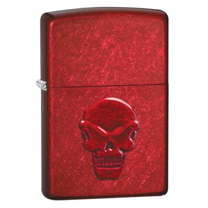 Зажигалка ZIPPO Doom с покрытием Candy Apple Red, латунь/сталь, красная, глянцевая, 36x12x56 мм