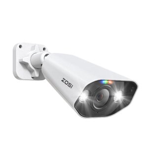 ZOSI 5MP IP камера Надстройка На открытом воздухе Безопасность PoE камера Двухстороннее аудио HDR Цветное ночное видение
