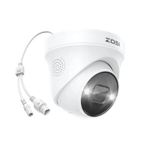 ZOSI 5MP PoE IP камера H. 265+ HDR камера AI Обнаружение человека 30 м Ночное видение IP66 На открытом воздухе Видеонаблю