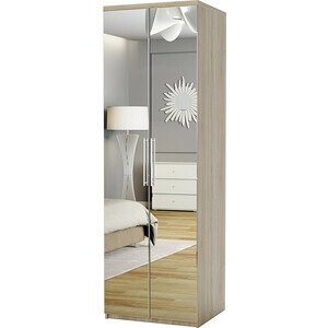 Шкаф для одежды Шарм-Дизайн Комфорт МШ-21 70х45 с зеркалами, дуб сонома