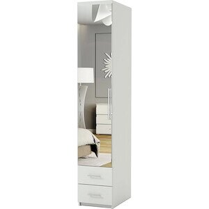 Шкаф с полками и ящиками Шарм-Дизайн Комфорт МПЯ-11 40х60 с зеркалом, белый
