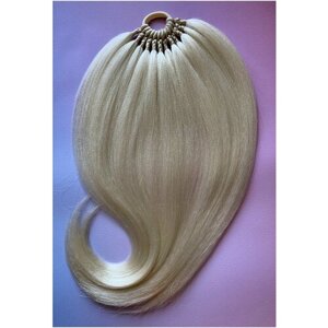 Афрохвост на резинке / Съёмный накладной хвост / Шиньон для волос цвет блонд размер S