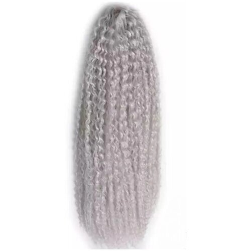 Афрокудри для наращивания волос мелкая волна, 100гр омбре серый, 50 см