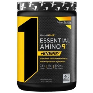 Аминокислота Rule 1 Essential Amino 9 +Energy, Golden Gummy