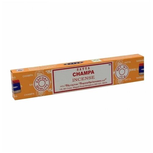 Ароматические палочки - благовония SATYA Champa Чампа 15г