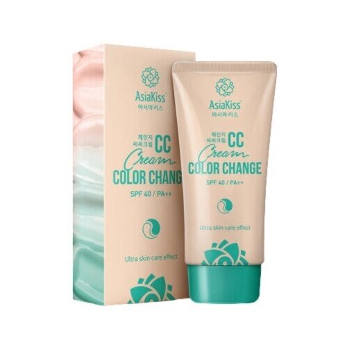 AsiaKiss CC-крем для выравнивания тона лица с ультра ухаживающим эффектом SPF 40 PA CC Cream Color Change, 60 мл
