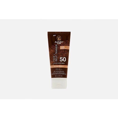 Australian Gold SPF 50 Face + Self Tanner, бронзатор замедленного действия (88 мл)