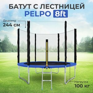 Батут с сеткой DFC PELPO 8ft с лестницей, BLUE