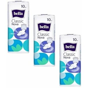 Bella Прокладки Classic Nova drainette, 10 шт в упаковке набор 3шт