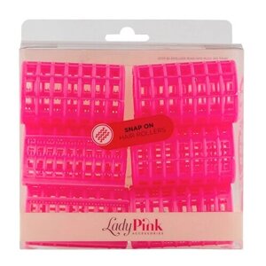 Бигуди LADY PINK с зажимом BASIC D 42 розовые 6 шт