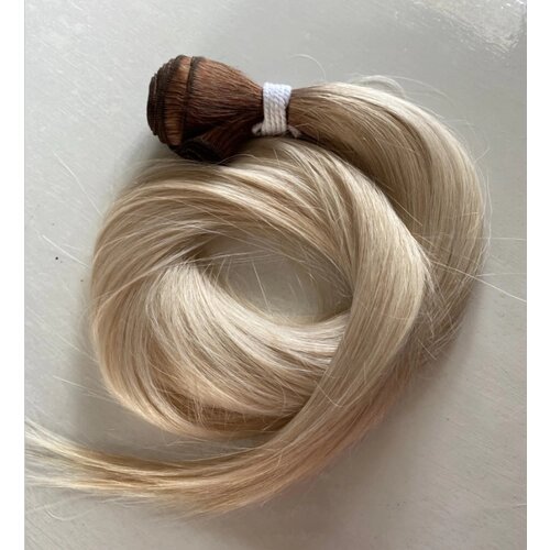Биопротеиновые волосы (био-волосы) коричневый омбре блонд 80см