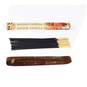 Благовоние HEM "Sandal Vanilla"Сандал Ваниль), 20 палочек + подставка
