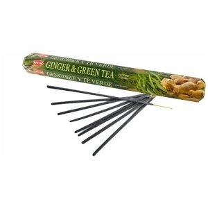 Благовония HEM Ginger & Green Tea (Имбирь и зеленый чай), 20 палочек