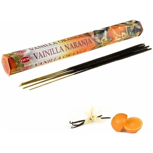 Благовония HEM "Vanilla Orange"Ваниль Апельсин), 20 палочек