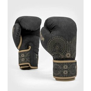 Боксерские перчатки тренировочные Venum Santa Muerte Dark Side - Black/Brown (8 oz)