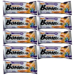 BOMBBAR набор из 9ти протеиновых батончиков по 60 гр (смородиново-черничный панкейк)