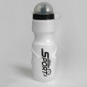 Бутылка для воды велосипедная "750 мл, с креплением, белая