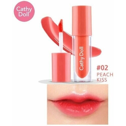 Cathy Doll Гелевый тинт для губ, 2,4 г #02 Персиковый поцелуй