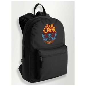 Черный школьный рюкзак с DTF печатью Музыка Ozzy Osbourne (Оззи Осборн, Rock, Панк ) - 1061