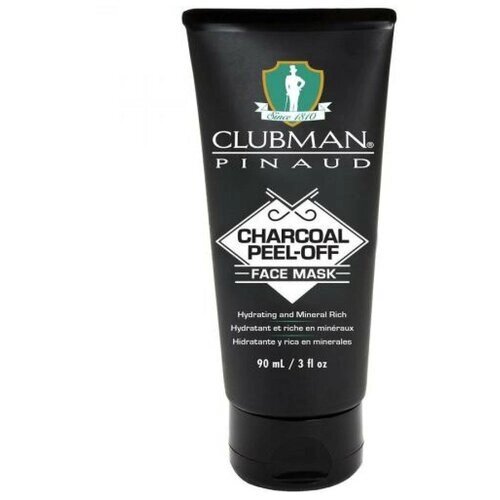 Clubman Маска Pinaud Charcoal Peel-Off Face Mask очищающая черная на основе угля, 90 мл