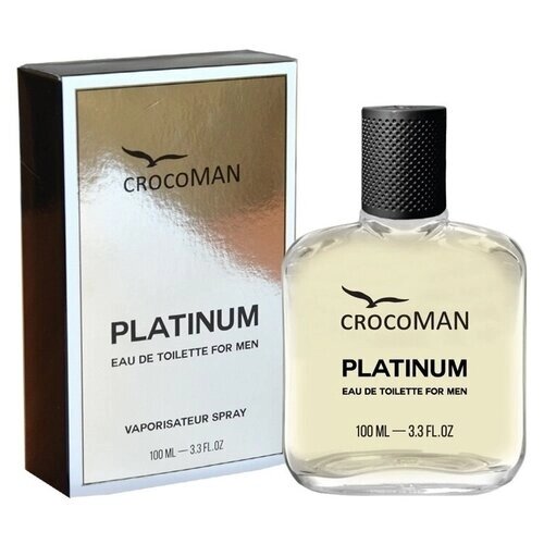 Delta PARFUM / Туалетная вода мужская CrocoMAN Platinum (Кроко Мен Платинум), 100 мл