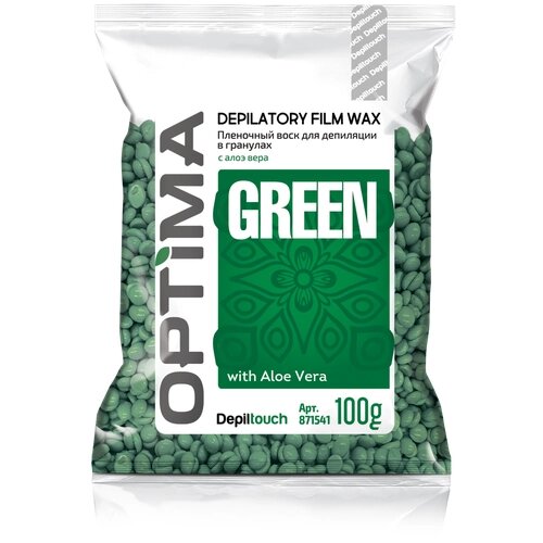 DEPILTOUCH PROFESSIONAL Optima Green Пленочный воск для депиляции в гранулах, 100 гр
