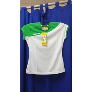 Для волейбола Женская MIKASA размер XS ( на рост 147-156 см ) форма ( майка + шорты ) волейбольная бело-зелёная Микаса