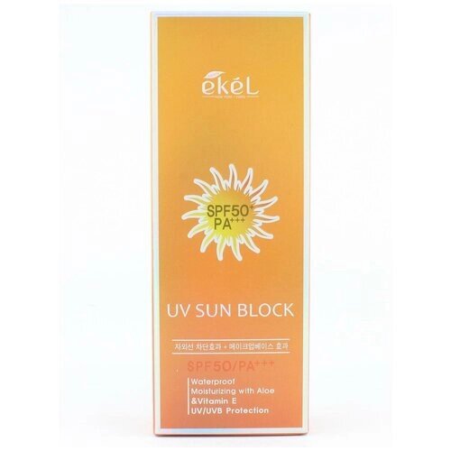 Ekel UV Sun Block Waterproof with Aloe & Vitamin E SPF50 PA 70мл Солнцезащитный крем