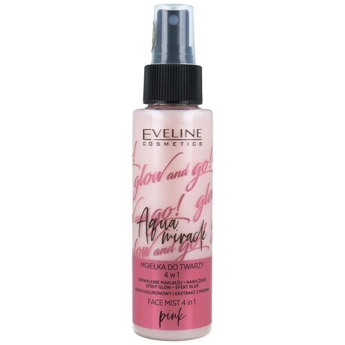 Eveline Cosmetics Фиксатор для макияжа Glow And Go! Aqua Miracle Face Mist, 110 мл, pink