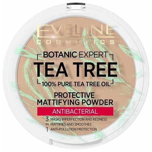 Eveline Cosmetics Пудра компактная Botanic Expert матирующая, антибактериальная 3 в 1 1 шт. 004 beige 9 г