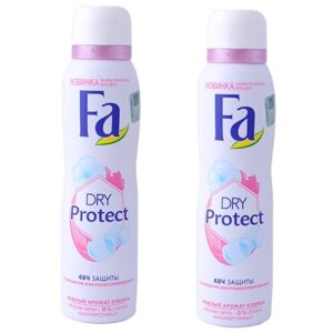 FA Дезодорант спрей "Dry Protect Нежность Хлопка", 150мл * 2шт
