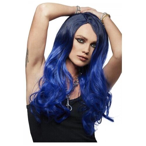 Fever парик из искусственных волос 6312, синий/черный
