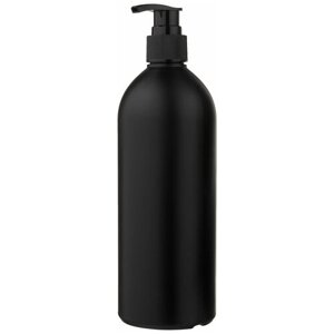 Флакон черный с черным дозатором для мыла, шампуня, бальзама, геля, крема, масла - 500мл. (8 штук)