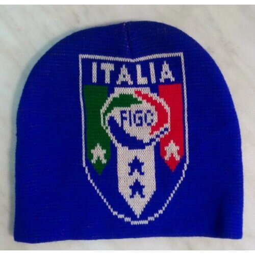 Футбольная Италия шапка сборной Италии по футболу зимняя Синяя