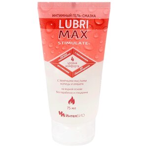 Гель-смазка ИнтелБИО Lubrimax Stimulate, 100 г, 75 мл, корица, 1 шт.