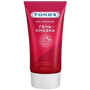 Гель-смазка TOREX Сладкая клубника, 60 г, 50 мл, клубника, 1 шт.