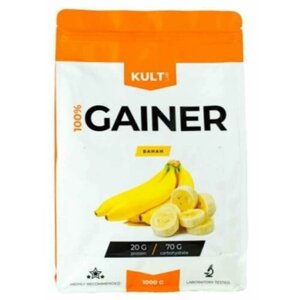 Гейнер, Банан, 1000 гр / Для набора массы / Kultlab Gainer
