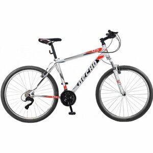 Горный велосипед Десна -2710 V 27.5"Серебристый/красный), рама 21"