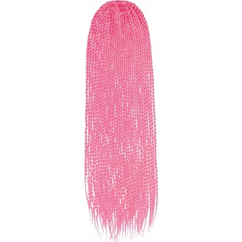 Hairshop Сенегал твист (люминeсцентный) 45 см/80 г К 11/ З 12 (Коралово-розовый насыщенный /Светло зеленый)