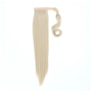 Хвост накладной, прямой волос, на резинке, 60 см, 100 гр, цвет холодный блонд (SHT88B)