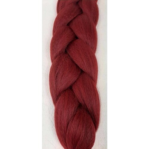 Канекалон-коса однотонная, цвет бордовый, 60см, 100гр, 1 шт